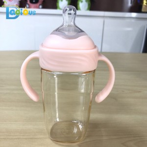 Neugeborene BPA-freie PPSU-Saugflasche 240ML Babyflasche Custom Logo Baby-Milchflasche mit Griff